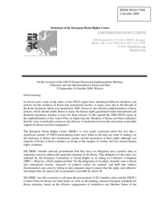 Statement on Roma integration