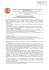 Statement on Framework Program for Equal Integration of Roma in Bulgaria