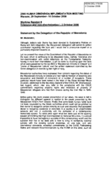 Statement on minorities