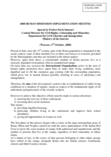 Speech by Prefect Perla Stancari, Central Director for Civil Rights, Citizenship and Minorities, Ministry of the Interior