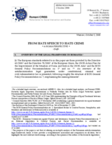 Written contribution 'From Hate Speech to Hate Crime'