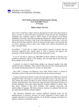 Statement in exercise of the Right of Reply