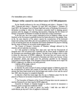 'Hunger strike caused by non-observance of ECHR judgments' by Istvan Haller