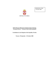 Contribution on 'Decade of Roma Inclusion 2005-2015'