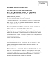 Speech by Mr. D. Pollock - Religion in the public square