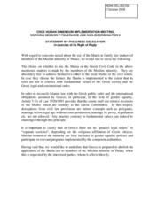 Statement in excercise of the Right of Reply