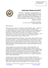 Statement by Ms. Erika Schlager, on prevention of violence against women