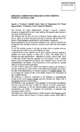 Statement by Prof. Isabella Rauti