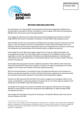 Beyond 2008 Declaration