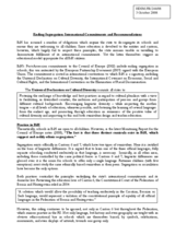 Briefing paper - Ending Segregation: International Commitments and Recommendations