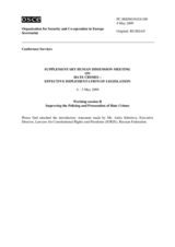 Statement by Ms. Soboleva, Executive Director of Lawyers for Contitutional Rights and Freedoms (JURIX) (ru)