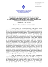 Statement by Holy See