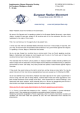 Contribution by European Raelian Movement