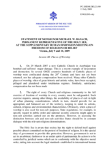 Statement by Holy See