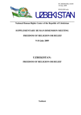 Contribution by Uzbekistan