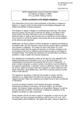 Written Contribution by Belgium