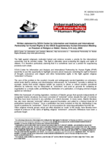 Written Statement by SOVA Center for Information and Analysis and International Partnership for Human Rights