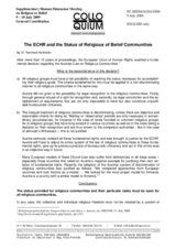 Contribution by Mr. Kohlhofer, Colloquium