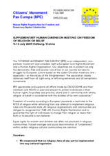 Contribution by Citizens' Movement Pax Europa (BPE), Human Rights Organization for Freedom and Democracy Against Islamization