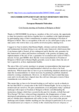 Contribution by European Humanist Federation