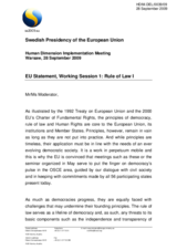 EU Statement on the Rule of Law I