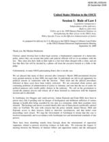 United States Mission to the OSCE Statement on Rule of Law
