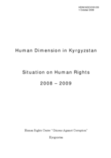 Written  contribution on Human Dimesion Issues in Kyrgyzstan