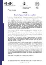 Press Release on Restoring Justice in Georgia