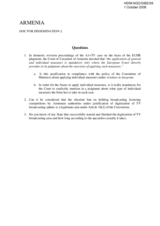 Questions on Armenian Court Cases