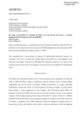 Press Releases on Court Cases in Armenia