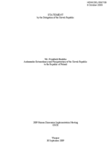 Statement by Mr. Frantisek Ruzicka, Ambassador Extraordinary and Plenipotentiary of the Slovak Republic to the Republic of Poland