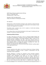 Statement of Mr. David Rakviashvili - Deputy State Minister for Reintegration, Georgia