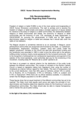 CAL Recommendation: Equality Regarding State Financing