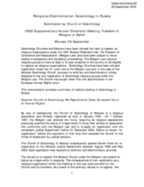 Religious Discrimination: Scientology in Russia