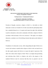 Statement by Ambassador Yusuf Bulu&ccedil;