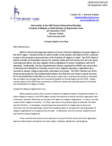 Intervention regarding Registration Laws