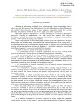 Statement on 'The influence of religious organizations (New Life; Church of Scientology,Almaty) on family and personality.