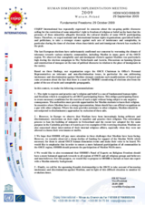 Recommendation regarding fundamental freedoms