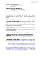 Recommedations to the OSCE