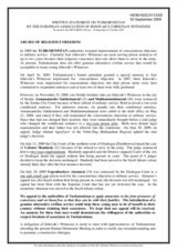 Written statement on Turkmenistan