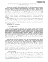 Written statement on freedom of religion or belief