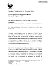 EU Statement on Fundamental Freedoms I