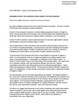 Discrimination by the EU on Grounds of Religion or Belief