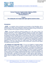 Contribution on The Inadequate and Irresponsible Fight against Sectarian Abuse