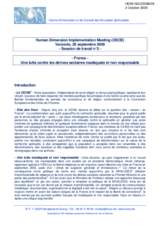 Contribution on The Inadequate and Irresponsible Fight against Sectarian Abuse (fr)