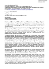 Statement on Freedom of religion or belief