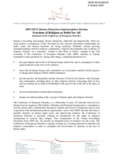 Freedom of Religion or Belief for All