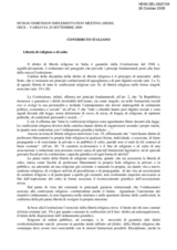 Italian Statement on Freedom of religion or belief (it)