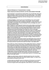 Amnesty International statement on freedom of expression, free media and information, and the role of civil society in protection of human rights