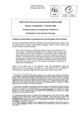 Freedom of association as guaranteed by the European Social Charter